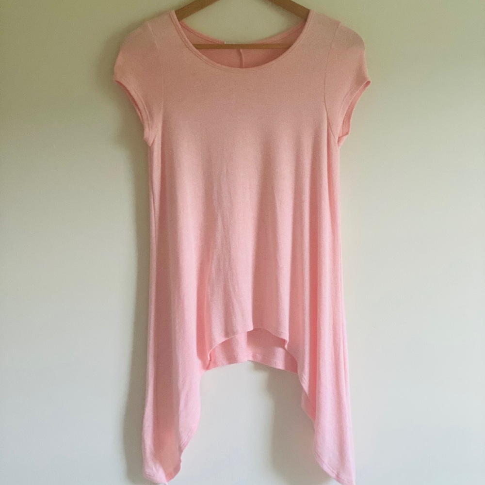 NEW ACEMI PINK DRAPED TOP